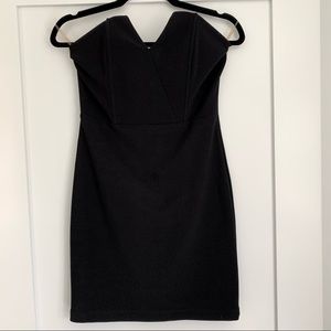 Lovely Day - Strapless Black Mini Dress - Size M
